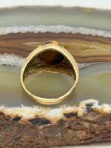 10K  Tiger's Eye signet Men’s Ring - Photo 6