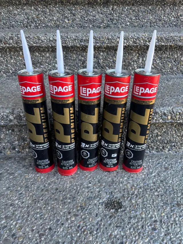 5x LePage PL Premium Construction Adhesive