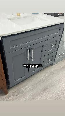 Bathroom Vanity, Kitchen Cabinet, Countertop, Faucet & Mirror