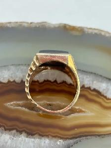 10k hematite intaglio Men’s Ring - Photo 3