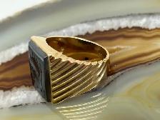 10k hematite intaglio Men’s Ring - Photo 5