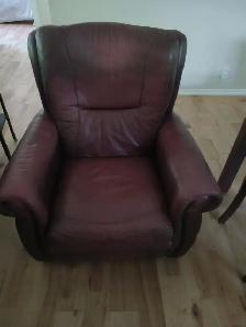 Fauteuil inclinable en cuir