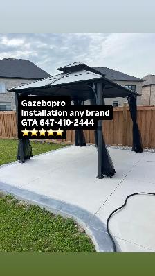 installation gazebo