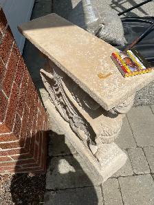 Decorative cast concrete/plaster table legs/potted plant stand - Photo 2