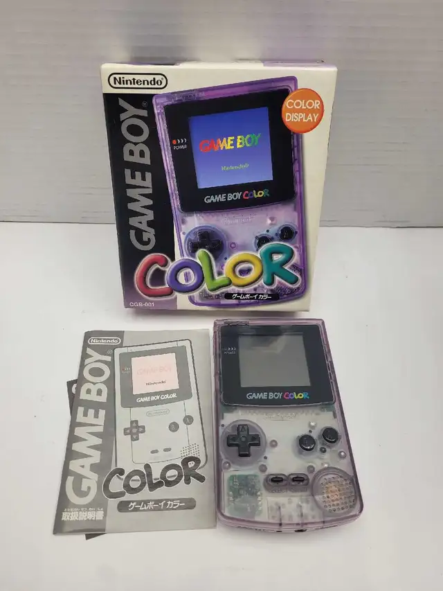 Nintendo Gameboy Color CGB-001 Clear Purple Complete