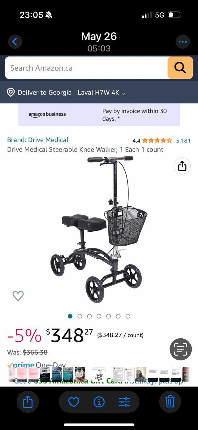 Knee scooter