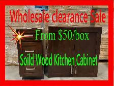 warehouse moving Sales -- NEW Solid Wood Kitchen Cabinets $50