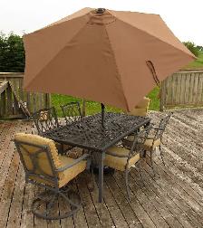 La-Z-Boy Patio Set Aberdeen 6 chairs, umbrella, deck box