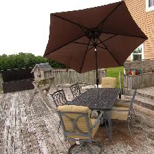 La-Z-Boy Patio Set Aberdeen 6 chairs, umbrella, deck box - Photo 2