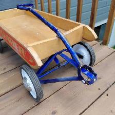 Petit chariot vintage en bois pour enfants - Photo 5
