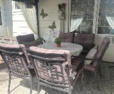 glass patio table set - Photo 3