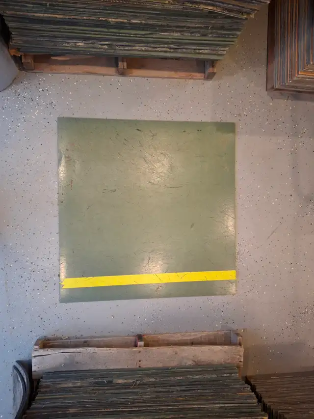 Used Green Rubber Tile (36'X36') visable skate marks $5 per tile