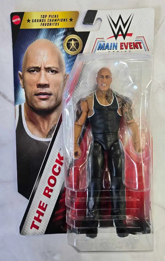 NEW WWE MAIN EVENT THE ROCK FIGURE