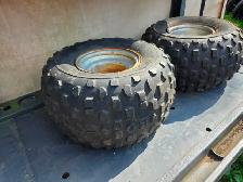 Yamaha 350 Banshee Rear Wheels With Tires That Need Replacement - Photo 4