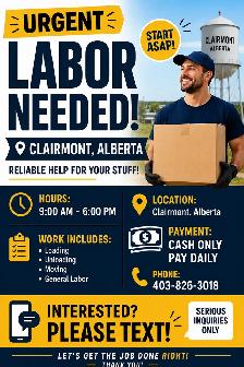 labourers needed