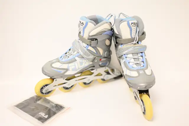 Skates Fila Primo Alu Lady silver light blue Size 8US Brand New