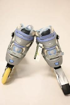 Skates Fila Primo Alu Lady silver light blue Size 8US Brand New - Photo 2