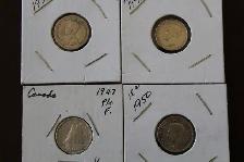 Silver Canada 10cent coins 1931, 1941, 1947,1950 Trades see ad