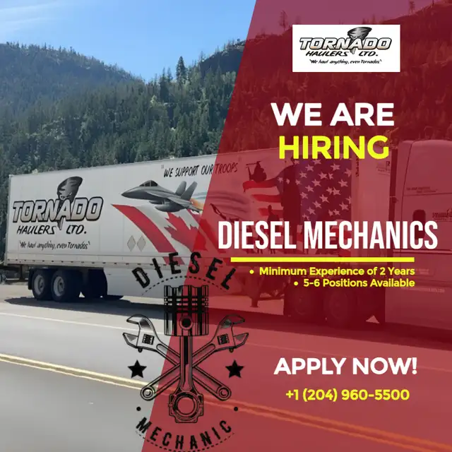 ✅ Hiring Diesel Mechanic | Heavy Duty Truck Mechanic | Winnipeg