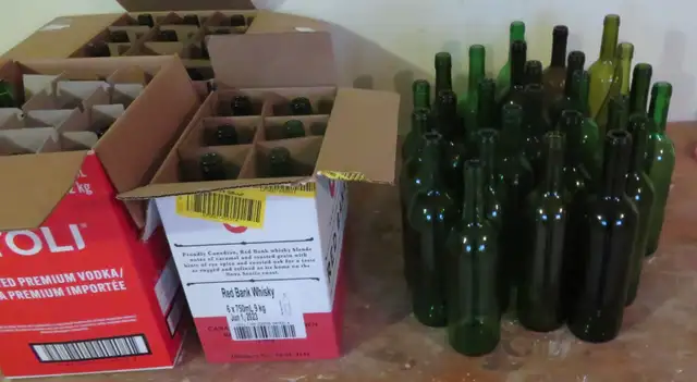 GREEN WINE BOTTLES