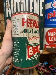 VINTAGE 1940's B-A PEERLESS MOTOR OIL IMPERIAL QUART CAN - Photo 4