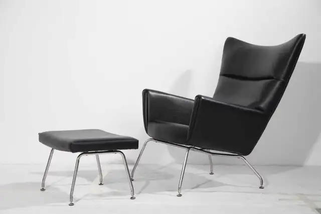 Luxury Wing Chair & Ottoman | Designer Lounge Chair | New