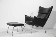 Luxury Wing Chair & Ottoman | Designer Lounge Chair | New