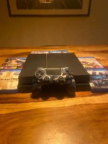 PlayStation 4 with a controller and 6 games - Photo 2