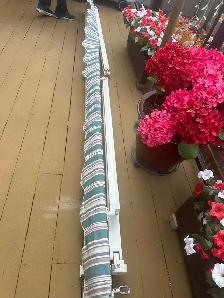 Crank open awning