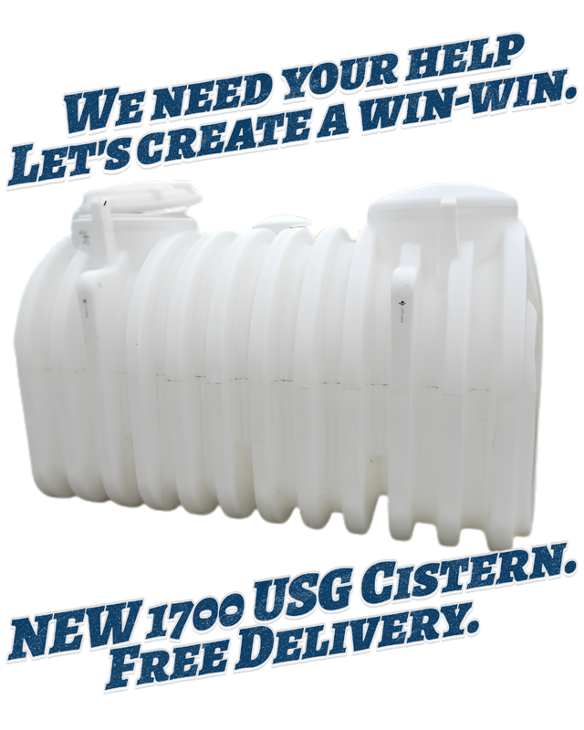 1700 USG Cistern - Free Delivery
