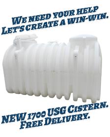 1700 USG Cistern - Free Delivery