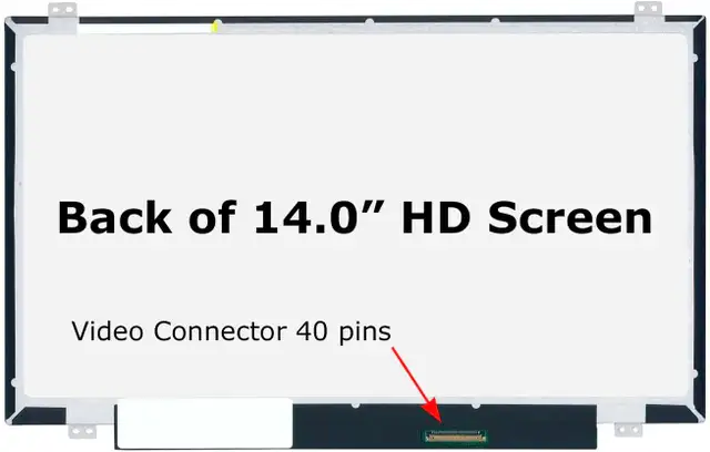 14.0' Laptop Slim Replacement LCD Screen B140XTN03.6 HW1A 40 Pin