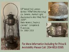 ANTIQUE CANADIAN MADE 'KEMP' LANTERN