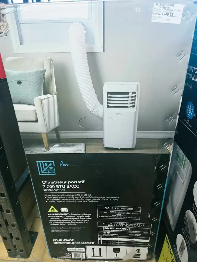 Air climatiser portatif 10 000 BTU