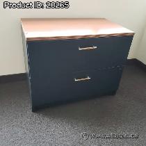 30' Artopex Grey 2 Drawer Lateral File Cabinet w/ Light Tone Top - Photo 2