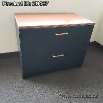 Artopex 36' Grey 2 Drawer Lateral File Cabinet w/ Light Tone Top - Photo 2