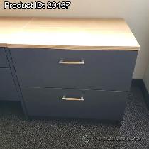 Artopex 36' Grey 2 Drawer Lateral File Cabinet w/ Light Tone Top - Photo 3