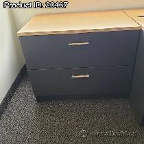 Artopex 36' Grey 2 Drawer Lateral File Cabinet w/ Light Tone Top - Photo 4