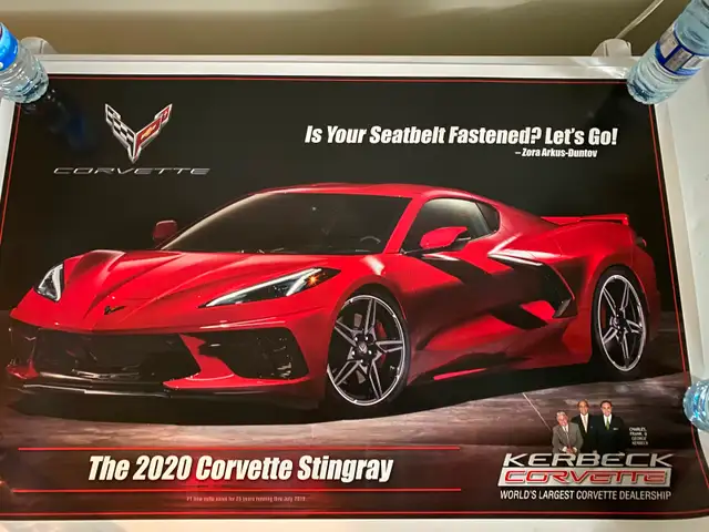 2020 Corvette C8 Posters, original dealer C8 release posters