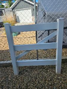 White Vinyl 3 Rail Fence Gate