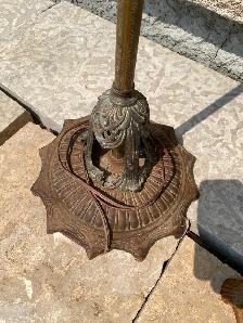 Antique Victorian Bridge Lamps, ornate heavy metal floor lamps - Photo 5