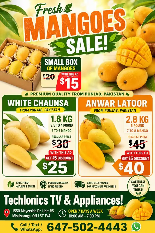 Fresh Premium Mangoes from Punjab, Pakistan