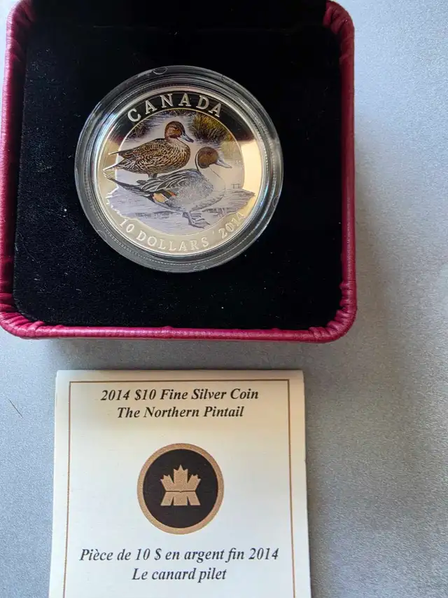 2014 $10 The Northern Pintail fine silver proof coin
