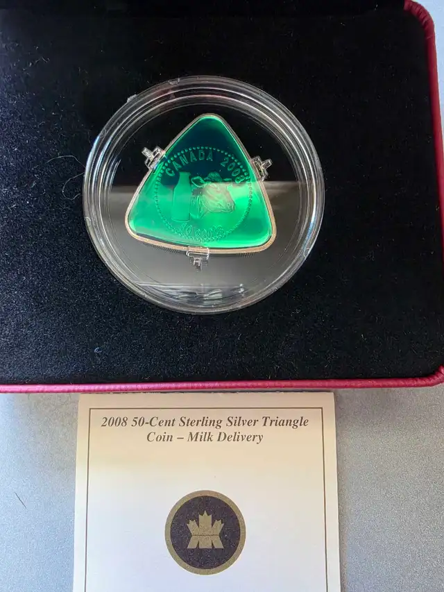 2008 50 cent silver triangle milk delivery Proof coin