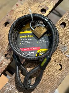 ONE  NEW 6 FT. SECURTY CABLE /LOCK