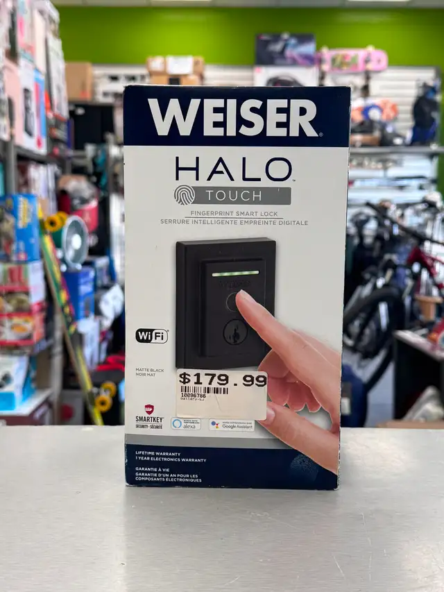 Weiser Halo Touch Matte Black Keyless Entry Smart Lock/Deadbolt