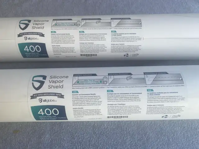 2rolls of vapor barrier for hardwood floor