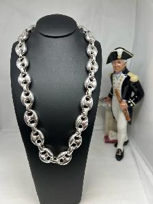 925 silver Puffed Mariner chain