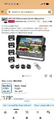 Brand new! 4 camera 9 imch display RV Security System