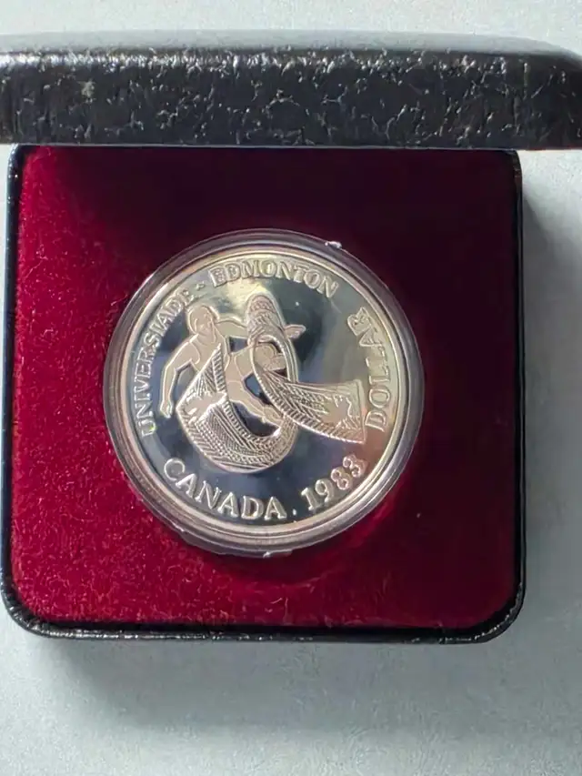1983 $1 Edmonton World University Games Silver Proof coin Proof